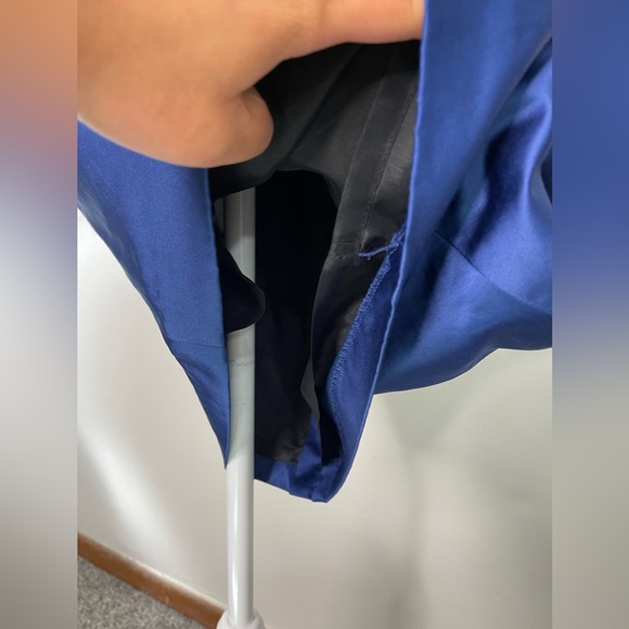 ROBERT RODRIGUEZ New Blue Cotton Satin Sheath Career Cocktail Party Dress 8 - Picture 9 of 15